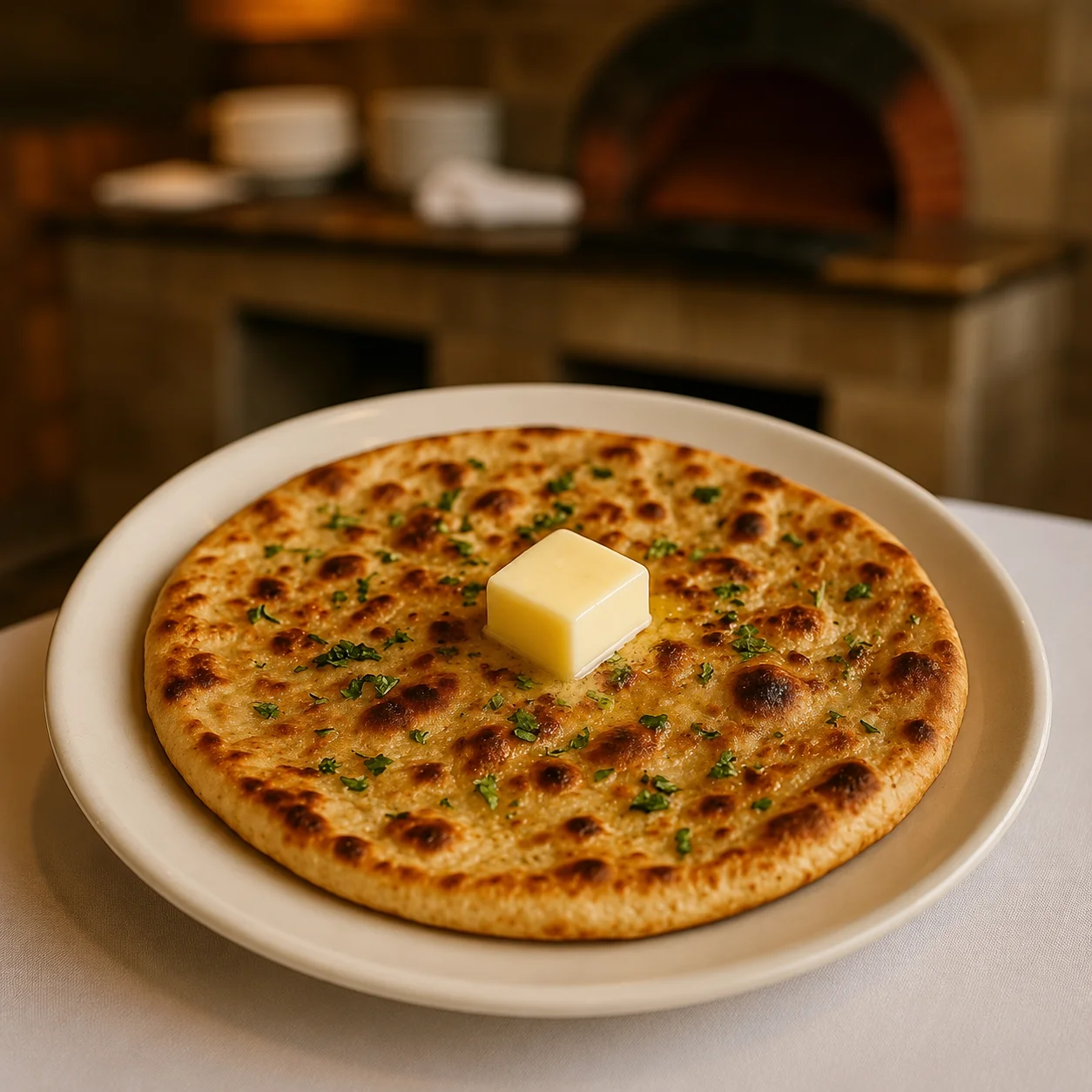 Aloo Paratha stuffed flatbread at New Asian Village Edmonton