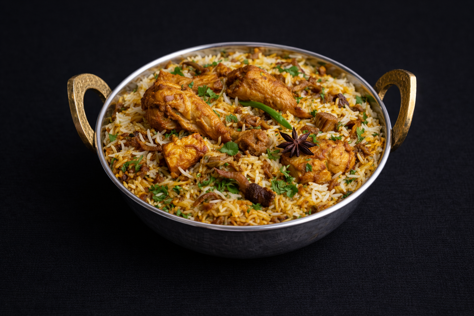 Lamb and chicken biryani delivery Sherwood Park - fragrant basmati rice