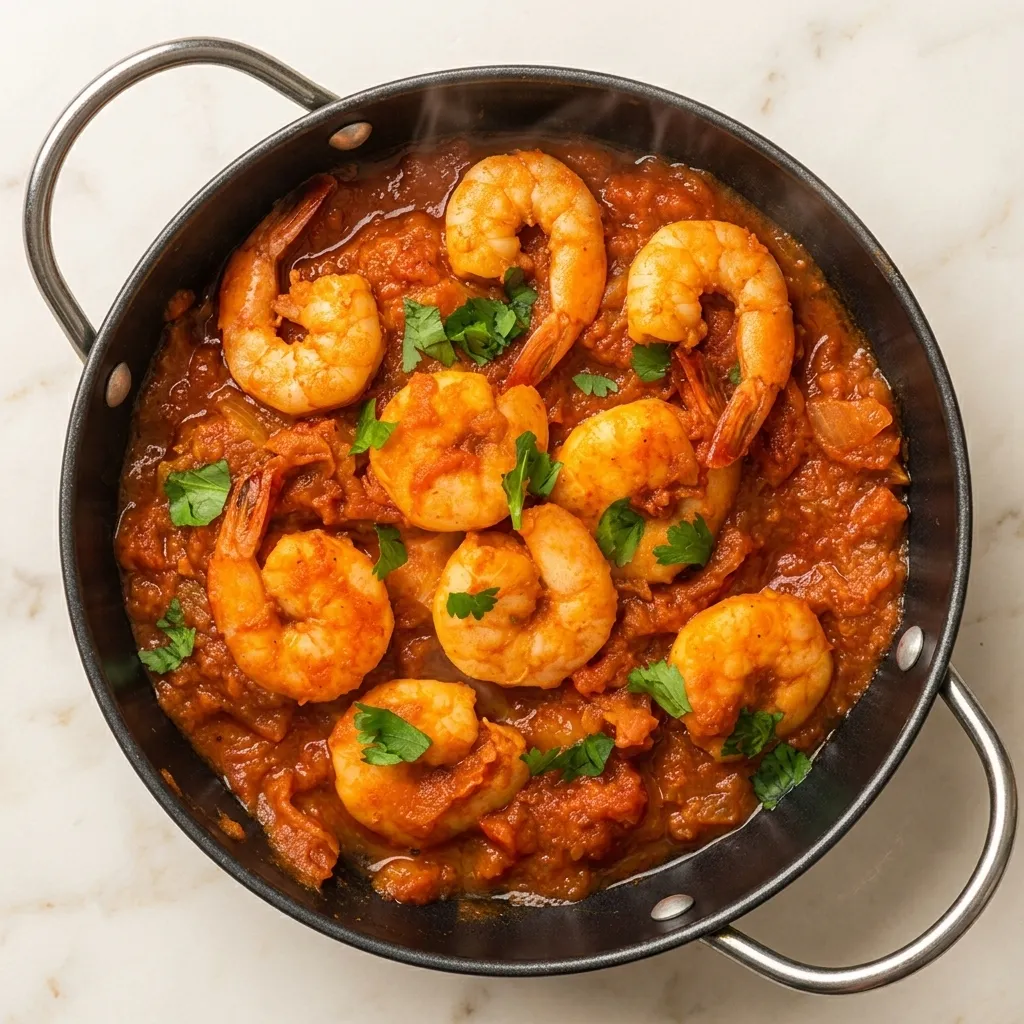 Prawn Butter Masala with jumbo prawns at New Asian Village Edmonton & Sherwood Park