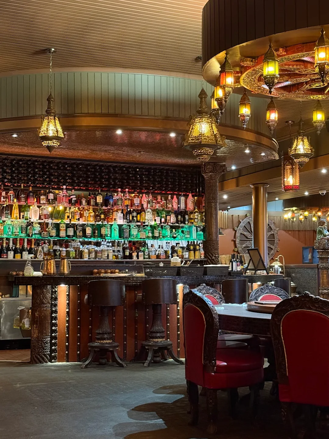 Authentic Indian dining hall at New Asian Village West Edmonton